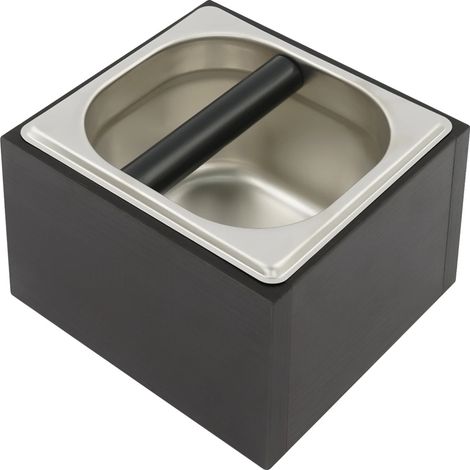 Bote para café, capacidad de 1500 ml, construcción duradera de acero inoxidable, color negro. (1/2)