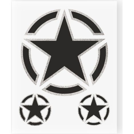 Adesivi Stickers Stella Militare 10 x 12 cm