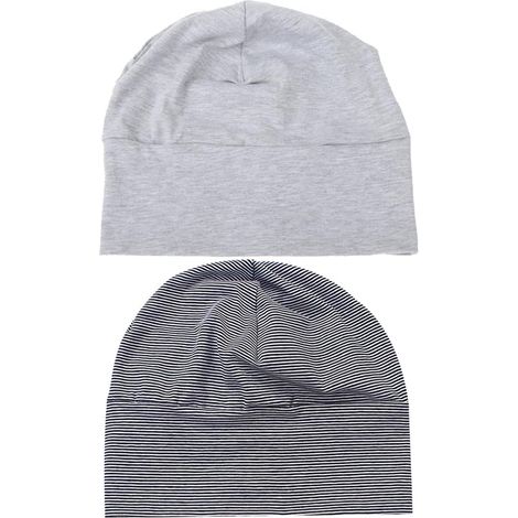 2pcs Bonnet de Nuit en Coton Homme Chapeaux de Sommeil Accessoire Vêtement Unisexe (1/5)
