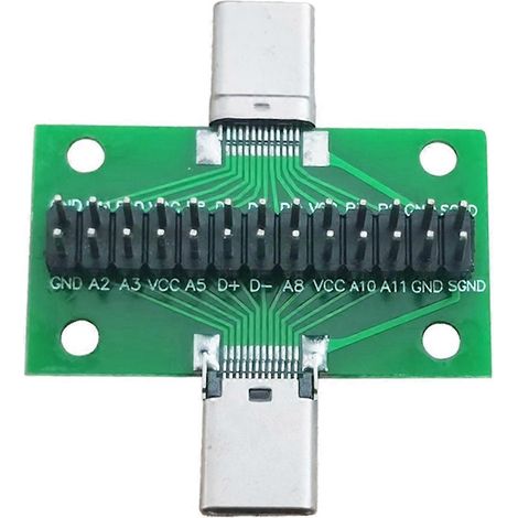 Placa de circuito impreso universal de prueba tipo C macho a hembra con puerto USB (1/5)
