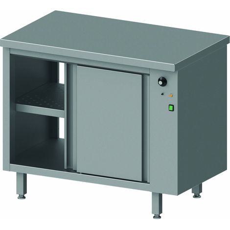 Meuble Bas Inox Chauffant Double Façade - Profondeur 700 - Stalgast