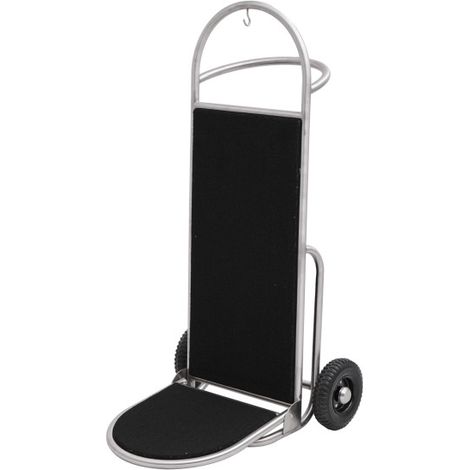 Diable à bagages 61 x 70 x 120 cm inox brossé moquette noire SPRINT - Was Germany (1/2)