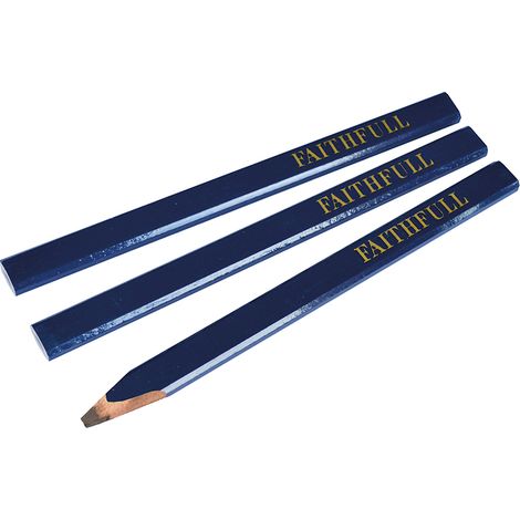 Carpenter'S Pencils - Blue / Soft (Pack Of 3) (1/2)
