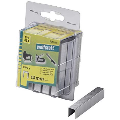 wolfcraft Punti dorso largo, acciaio extra duro, tipo 053 I 7047000 I Ideali per il fissaggio di tessuti e listelli di legno (1/4)