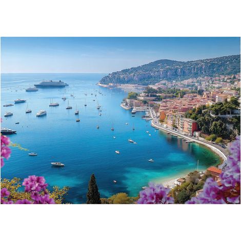 Papier peint mural paysage 3D ville océan intissé grand format design intérieur salon chambre pas cher 350x250 cm (1/5)