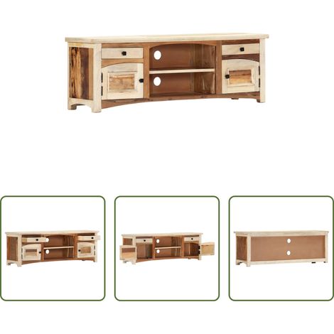 vidaXL Meuble TV 120 x 30 x 40 cm Bois de récupération massif (1/5)