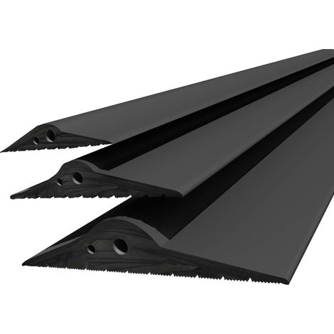 DQ-PP Guarnizione Soglia Porta Garage 2m - 21x115mm - Gomma EPDM Nera ad Alta Resistenza - Soglia a Pavimento Impermeabile - Profilo di Tenuta Resistente alle Intemperie e ai Raggi UV - Universale per
