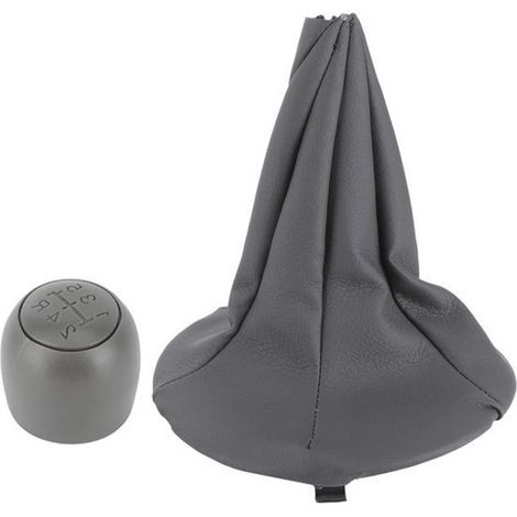 Cuffia del cambio - Accessorio per interni auto - Nero - Pelle - Panda 2003-2012 500 500C 2007-2013 Leva del cambio Cuffia del cambio Pomello del cambio in pelle Copertura della leva del cambio (1/5)