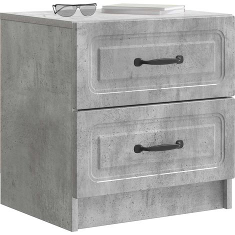 Maison Exclusive - Armadio da Notte Grigio Cemento 43 x 34,5 x 44,5 cm
