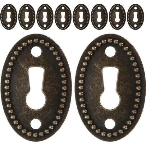Abaodam Lot de 10 cache-serrures ovales en alliage zinc pour (1/5)