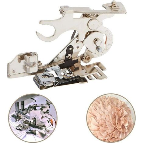 royaluxe -Machine à coudre Pied press rassemblant des plis et des volants pour chant à jambe basse, frère, Babylock, Viking, Janome, Kenmore (1/5)