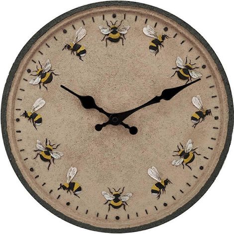 Runde Gartenuhr, 30 cm (12 Zoll), IP44 wasserdicht, Wanduhr zum Aufhängen, dekorativ