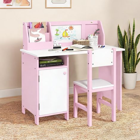 Ensemble table et chaises enfant coloris rose 90 x 45 x 85 cm (1/5)