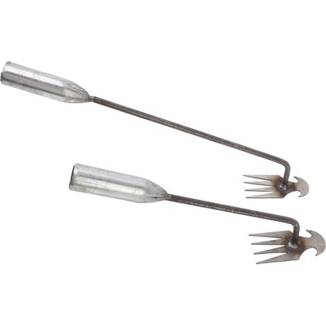 Outil de désherbage manuel à 4 dents, double usage, en lot de 2. (1/5)
