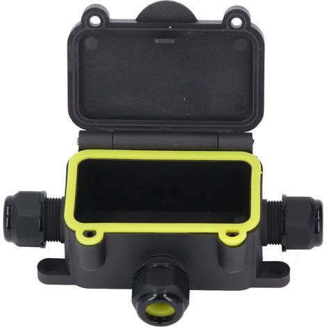 Boîte de jonction électrique étanche IP68, câblage à 4 voies, boîtier de cordon d'alimentation en plastique 450V pour éclairage paysager LED extérieur (1/5)
