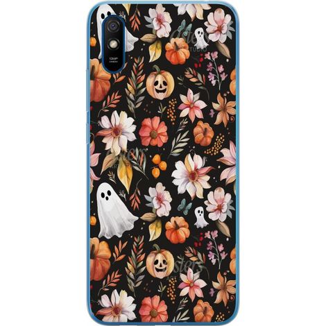 Coque transparente Xiaomi Redmi 9AT, motif Halloween citrouille fantôme, mascarade (1/3)