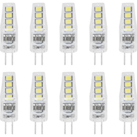 10 pièces G4 8LED lumière 2835 puces de lampe 2W 360 Angle PC lampe ampoule pour bureau à domicile 220Vlumière blanche