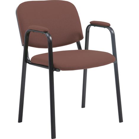 Silla de Confidente Ken Pro en Tela Marrón