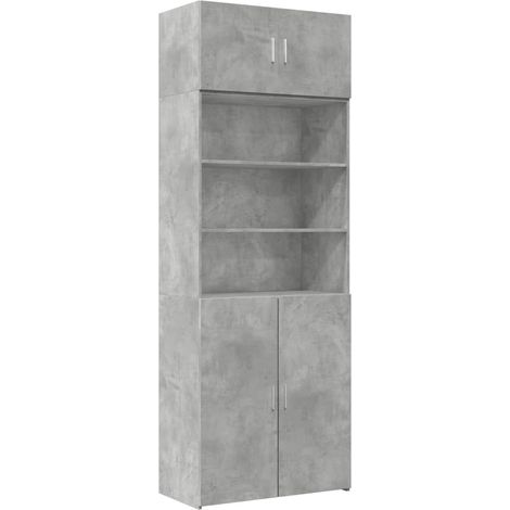 Maison Exclusive - Armadietto Grigio Cemento 80x42,5x225 cm in Truciolato