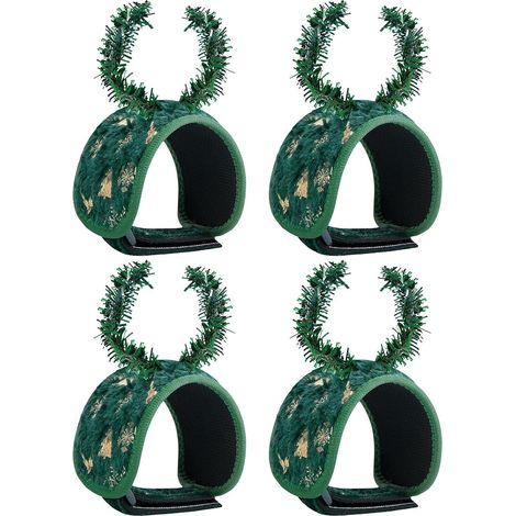 Attaches De Guirlande Pour Rampe D'Escalier,Pinces Aiguilles De Pin 4 Pièces,Attaches Pour Guirlande Pour Escaliers Pour Porte D'Entrée, Extérieur, Manteau De Cheminée, Jardin, (1/5)
