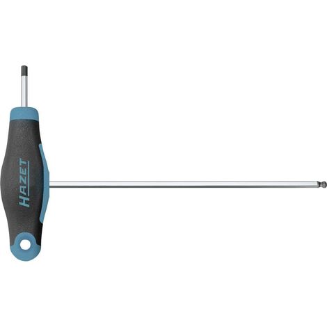 Tournevis coudé (lame courte et longue pour insert flexible, profil hexagonal, taille 2,5 mm) Bleu foncé