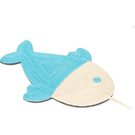 1 Alfombrilla rascadora con forma de pez, de sisal natural y EVA antideslizante, para gatos y gatitos. (1/5)
