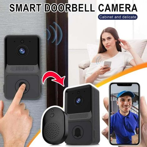 Videoportero inalámbrico inteligente, videoportero inalámbrico de bajo consumo, videoportero Wi-Fi, videoportero estándar con batería recargable integrada.