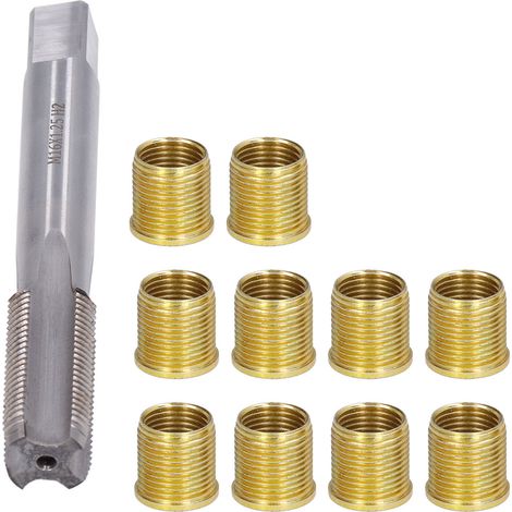 Zündkerzengewinde-Reparatursatz für Benzinmotoren, M14x1,25 Metalleinsätze und M16x1,25 Gewindebohrer für Zylinderkopf und Zylinder. (1/5)