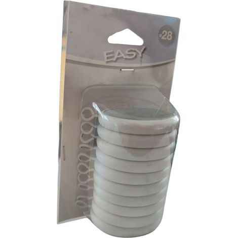 1OPZ ANELLI PER TENDA IN PLASTICA D.28MMCOL.BIANCO (1/3)