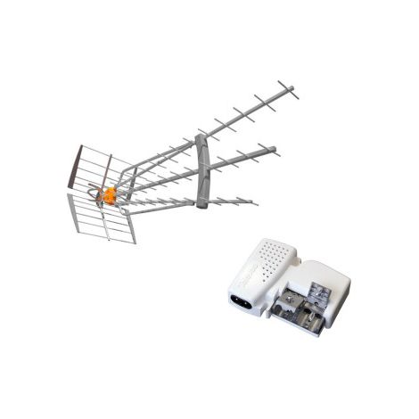Antenne terrestre DAT HD BOSS LR LTE700 – Gain 47dBi – Optimisée pour réjection LTE – Alimentation 24V incluse – Televes