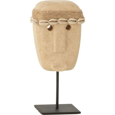 Statuette Masque Coquillage "Julien" 19cm Naturel (1/2)