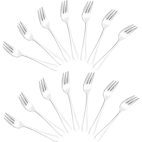 Fourchettes à Fruits Inox 24 Pièces Petites Fourchettes Résistantes à L'usure Ustensiles la Cuisine Professionnel pour Repas Quotidiens et Fêtes (1/5)