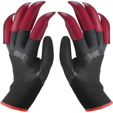 Gants de Jardin avec Griffes Imperméables Gants de Génie Jardinage pour Creuser une Plantation la Ferme des Gants de Travail avec 8 Griffes pour le Jardin (1/4)