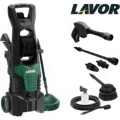 Idropulitrice Lavor Extra 145 ad Acqua Fredda 2100 W 145 bar con Avvolgitubo Integrato