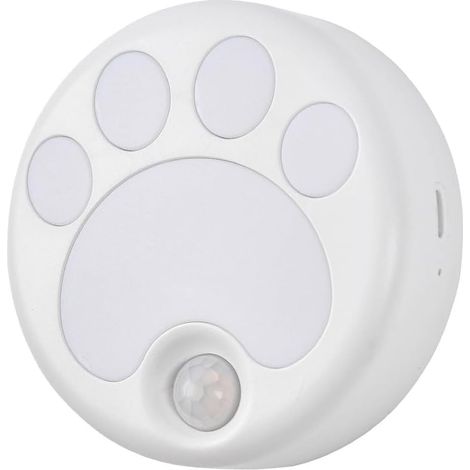 Bewegungsaktiviertes Katzenpfoten-Nachtlicht mit magnetischer LED, USB-aufladbar und kabellos, für Flur, Schlafzimmer und Treppenhaus (1/5)