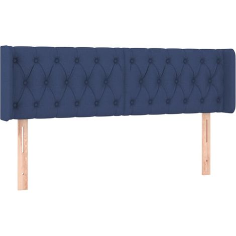 Maison Exclusive - Cabecero de tela azul 163x16x78/88 cm (1/5)