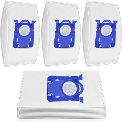 S-Bag Vacuum Cleaner Bags Compatible with FC8021/03, GR201SM, E201S Multilayer Filter Classic Long Performance Vacuum Cleaner Bags (Pack of 10)