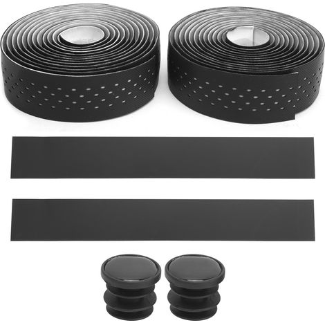 1 Paire de ruban de guidon vélo de route antidérapant, bande de cintre cyclisme accessoire noir blanc (1/5)