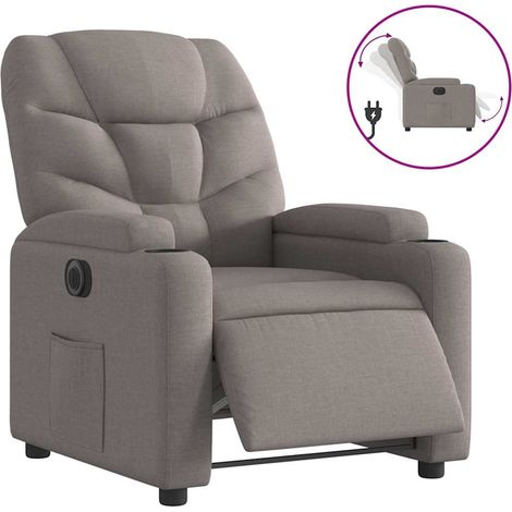 Maison Exclusive - Relaxsessel Elektrisch Taupe Stoff