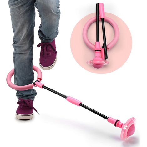 Jump Rope Ball - Foldable Ankle Skip Ball with Flashing Wheel - Indoor Outdoor Fitness Toy for Adults and Children - 1 Piece (1/5)