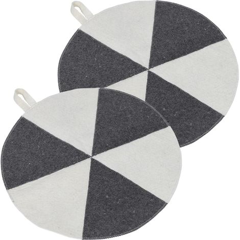 2 tapis de sauna, feutre, pour banc sauna et spa/hammam (1/5)