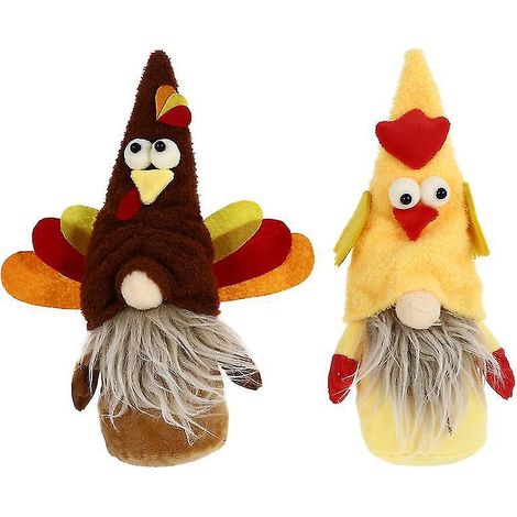 Lot de 2 poupées gnomes de Thanksgiving