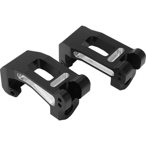 Lot de 2 blocs de pivot avant en alliage d'aluminium 1/8 pour chariot de traîneau Traxxas 95076-4 Noir (1/5)