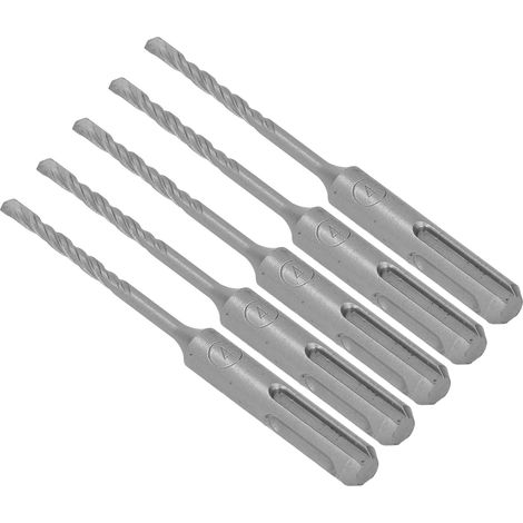 5 Forets à Percussion en Carbure de Tungstène pour Béton et Pierre, Diamètre 4mm/0.16", Longueur 110mm, Lot de 5 (1/5)