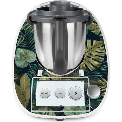 Stickers Thermomix TM6 - Feuilles Tropicales - Adhésif MAT (1/2)