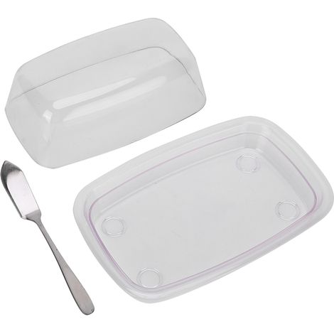 Boîte de Stockage à Beurre Courbée Grande Transparente avec Couvercle, Plateau à Fromage Polyvalent pour Pâtisserie Maison (1/5)