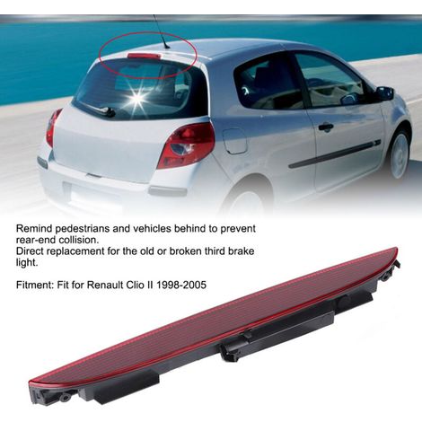 3ème feu stop feu stop haut niveau 7700410753 couleur rouge adapté pour Renault Clio II 1998-2005 (1/3)