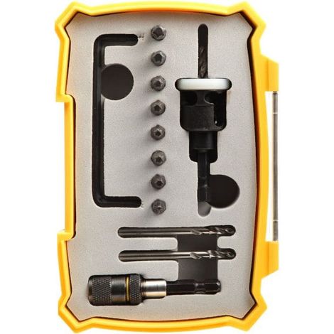 Diager – Mèche à bois pour perceuse 15 pièces – Perçage 4.5 mm – Fraisage ajustable pour vis ø 5,5 à 7 mm – 900B (1/2)