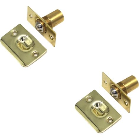 Lot de 4 loquets à bille réglables, gâche, ressort, pour porte, double (1/5)