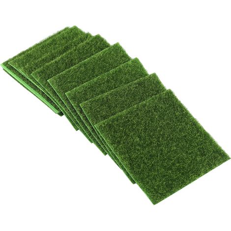 Lot de 10 tapis de gazon artificiel pour jardin, décoration paysagère et intérieure. (1/5)